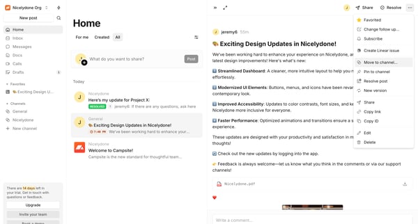 Nicelydone Org posts screen