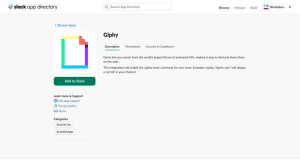 Giphy | Slack App Directory from Slack