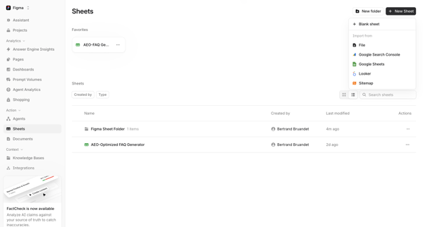 Profound | Answer Engine Optimization screen