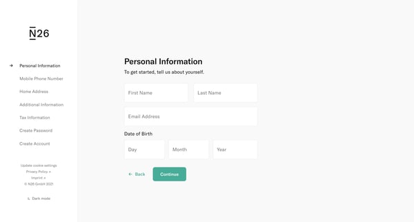 Personal Information — N26 from N26