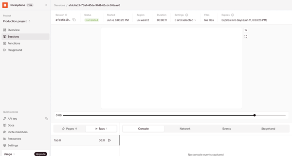 Browserbase - Headless Web Browser API screen