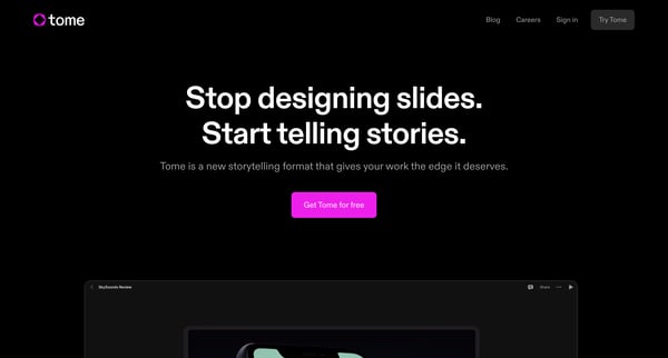 Tome - The storytelling tool for work. screen