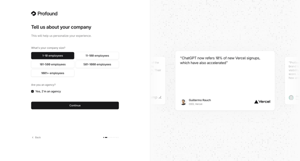 Profound | Answer Engine Optimization screen
