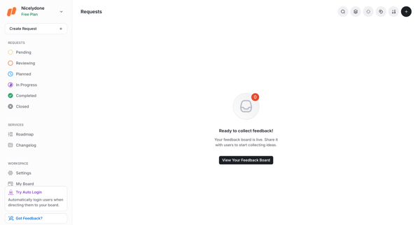 Requests | UserJot screen