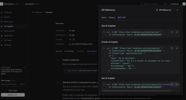 nicelydone (Development) | AI Copilots from Liveblocks