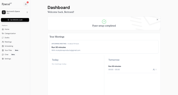 Fyxer AI screen