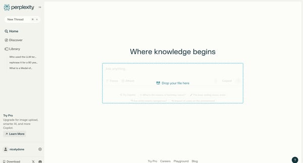 Perplexity screen