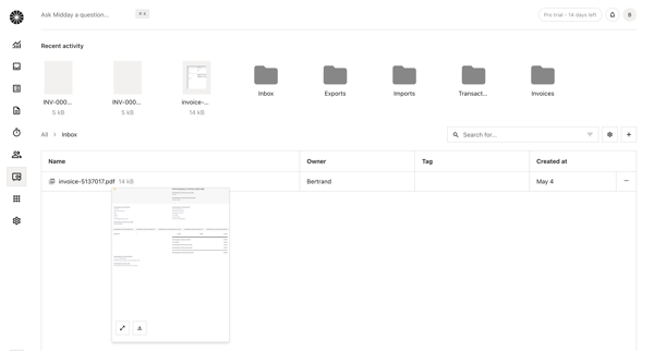 Vault | Midday screen