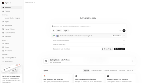 Profound | Answer Engine Optimization screen