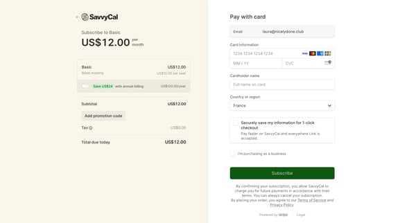 SavvyCal screen