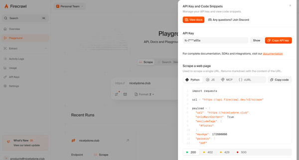 Firecrawl - The Web Data API for AI screen