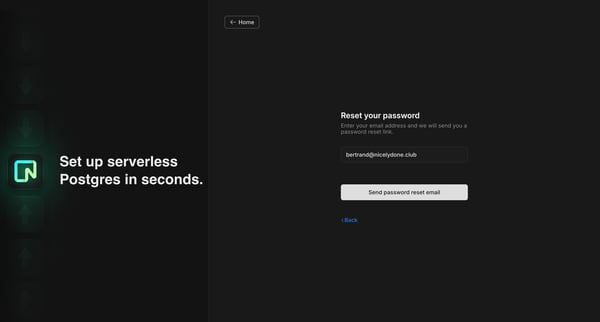 Password Reset from Neon