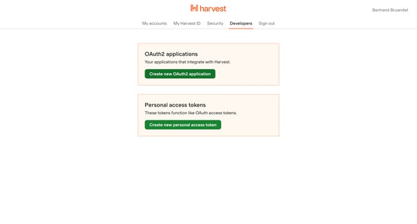 Developer tools screen