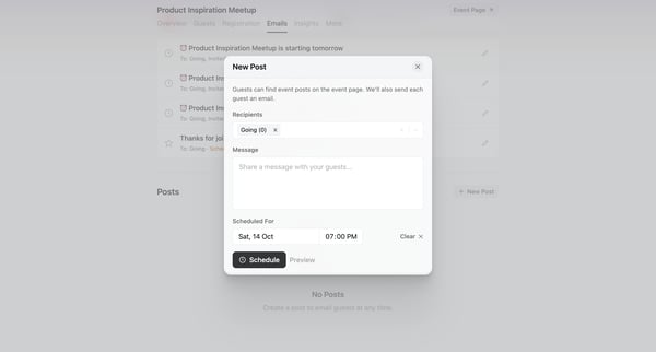 Product Inspiration Meetup · Luma screen