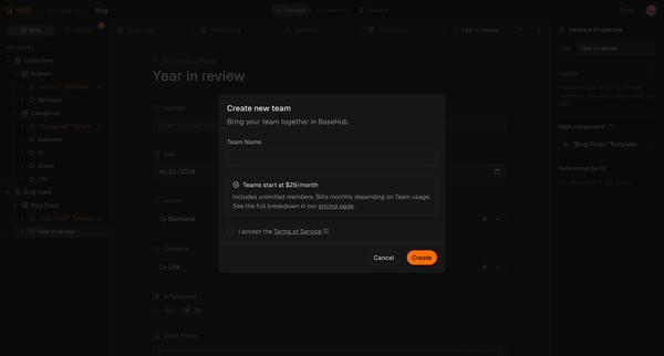 bertrandblog — BaseHub screen