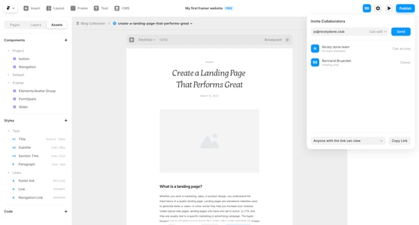 My first framer website – Framer from Framer