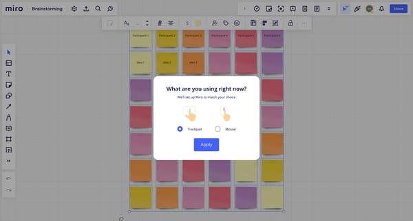 Brainstorming, Online Whiteboard for Visual Collaboration screen