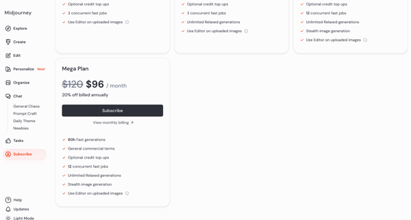 Account screen