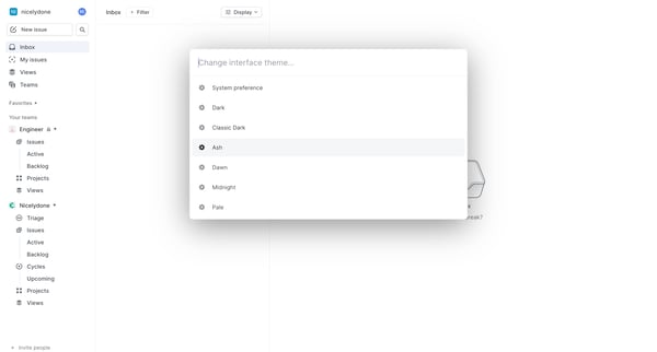 Inbox screen