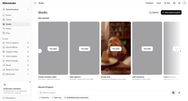 AI Voice Generator & Text to Speech | ElevenLabs screen