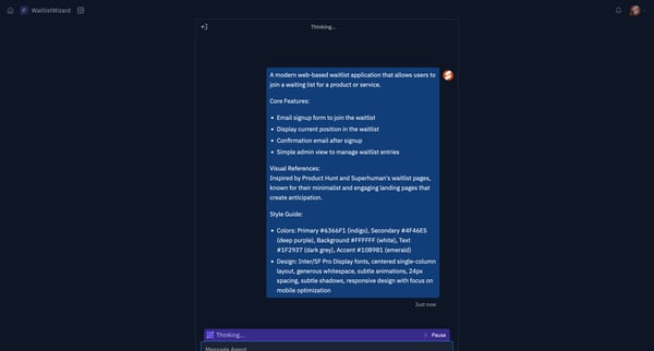 WaitlistWizard - Replit screen