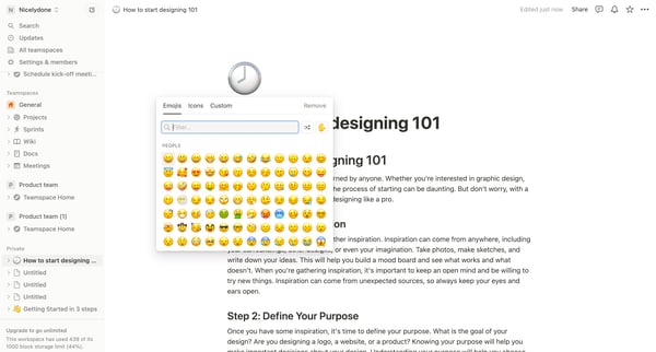 How to start designing 101 screen