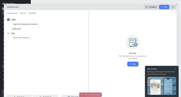 My first AI agent screen