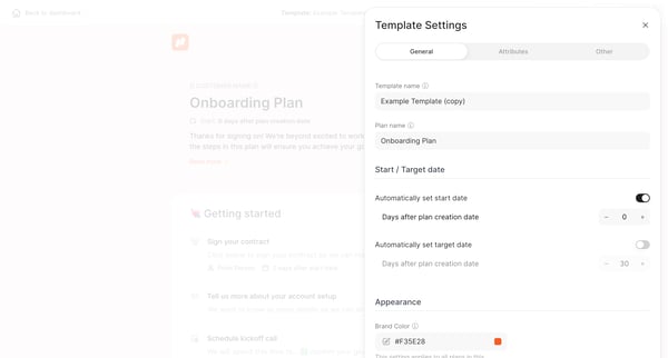 Example Template (copy) – Onboarding Plan – Nicelydone screen