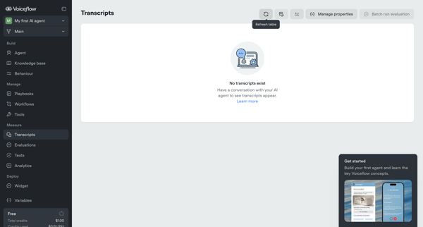 My first AI agent screen