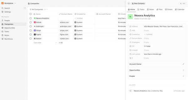 All Companies - Companies screen
