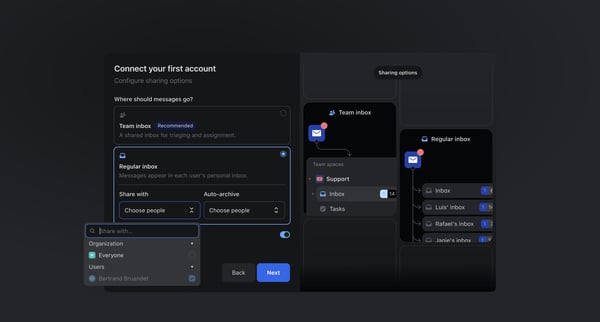 Inbox screen