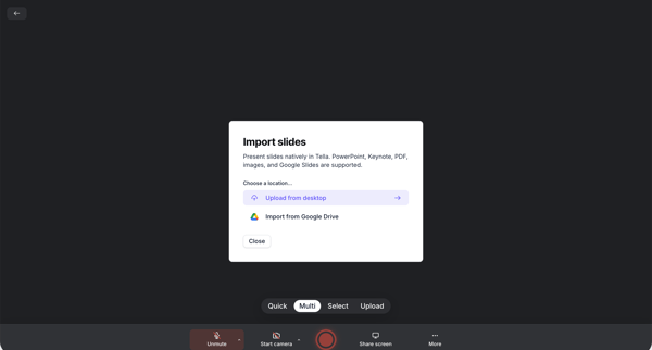 Tella - Video recording for work screen