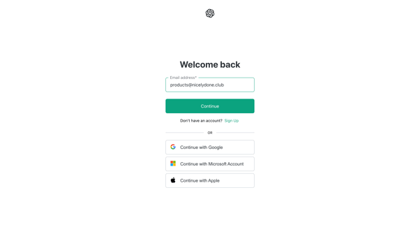 Login - ChatGPT screen