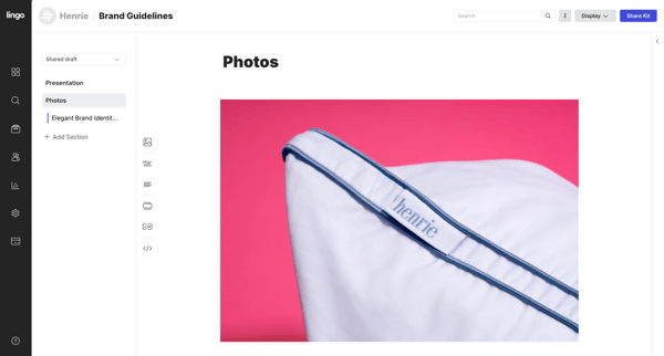 Brand Guidelines: Photos screen