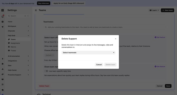 Teams | Nicelydone Intercom screen