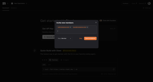 Steel | Open-source Headless Browser API screen