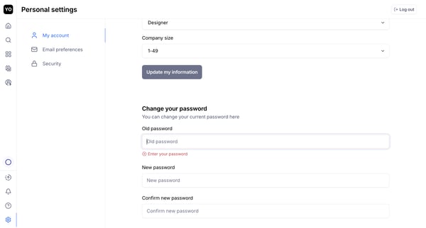 Maze - Settings screen