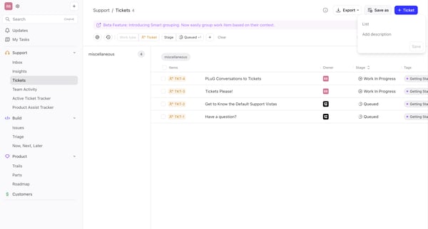 DevRev screen
