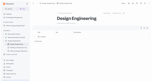 Design Engineering screen