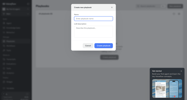 My first AI agent screen