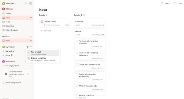 Inbox – Todoist from Todoist