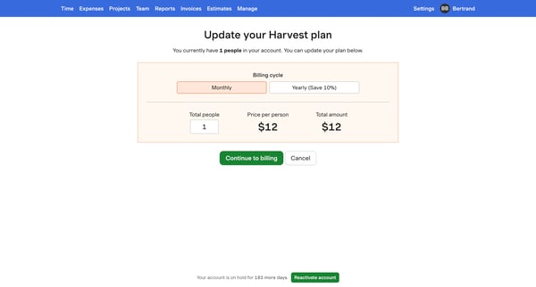 nicelydone – Harvest screen