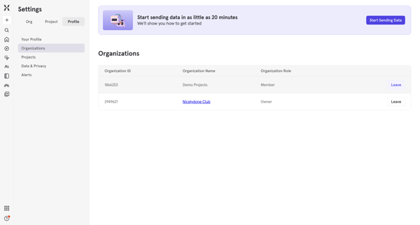 Mixpanel - Product Analytics screen