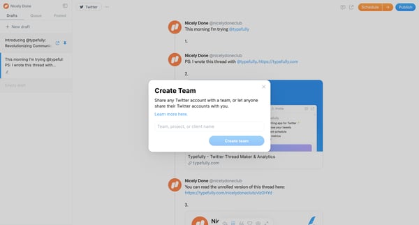 Typefully screen