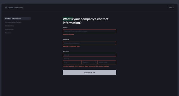 Increase › Compliance screen