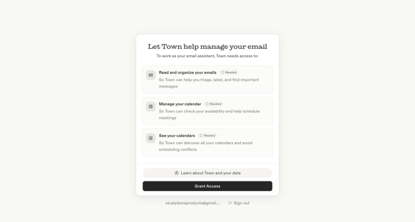 Town screen
