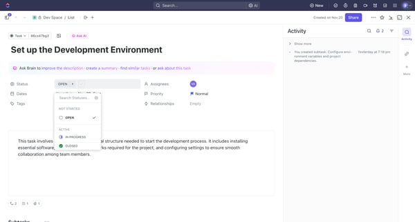 Set up the Development Environment | 86cx47bg3 screen