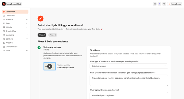Kajabi - adminsites2148600208get_started screen