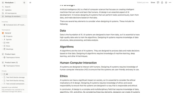 AI screen