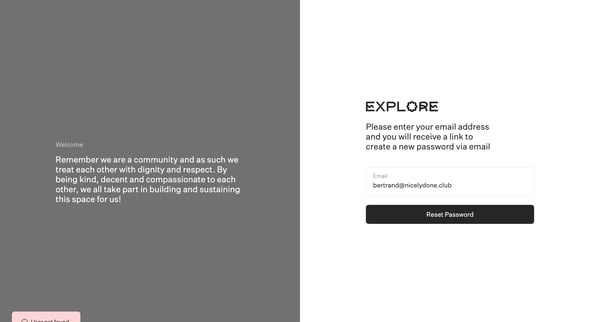 Forgot your password - Explore from Explore